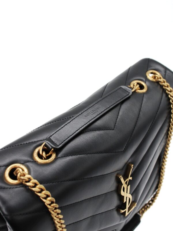 Borsa Saint Laurent LouLou media in pelle nera