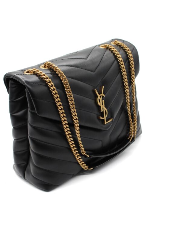 Borsa Saint Laurent LouLou media in pelle nera