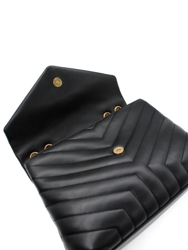 Borsa Saint Laurent LouLou media in pelle nera