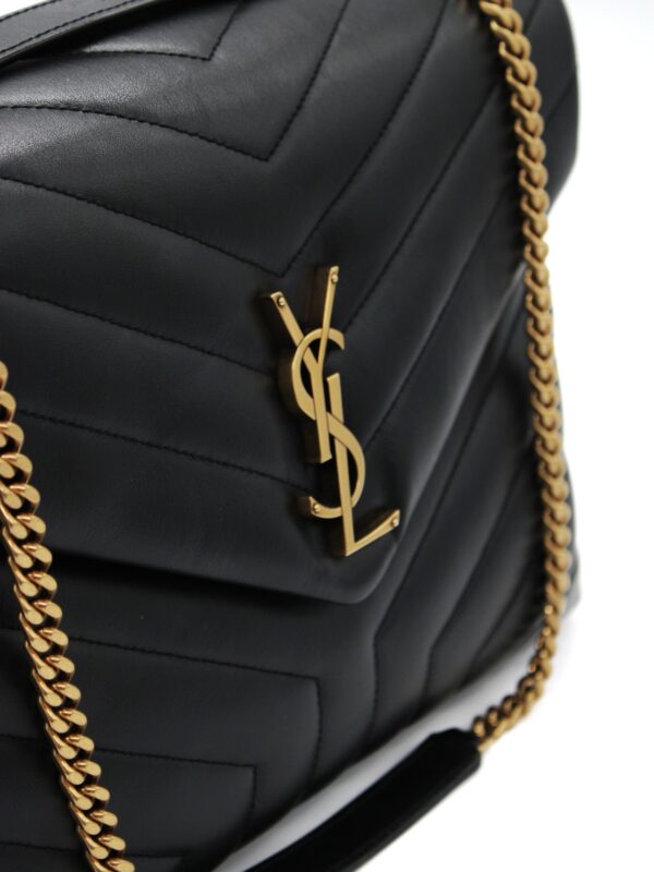 Borsa Saint Laurent LouLou media in pelle nera