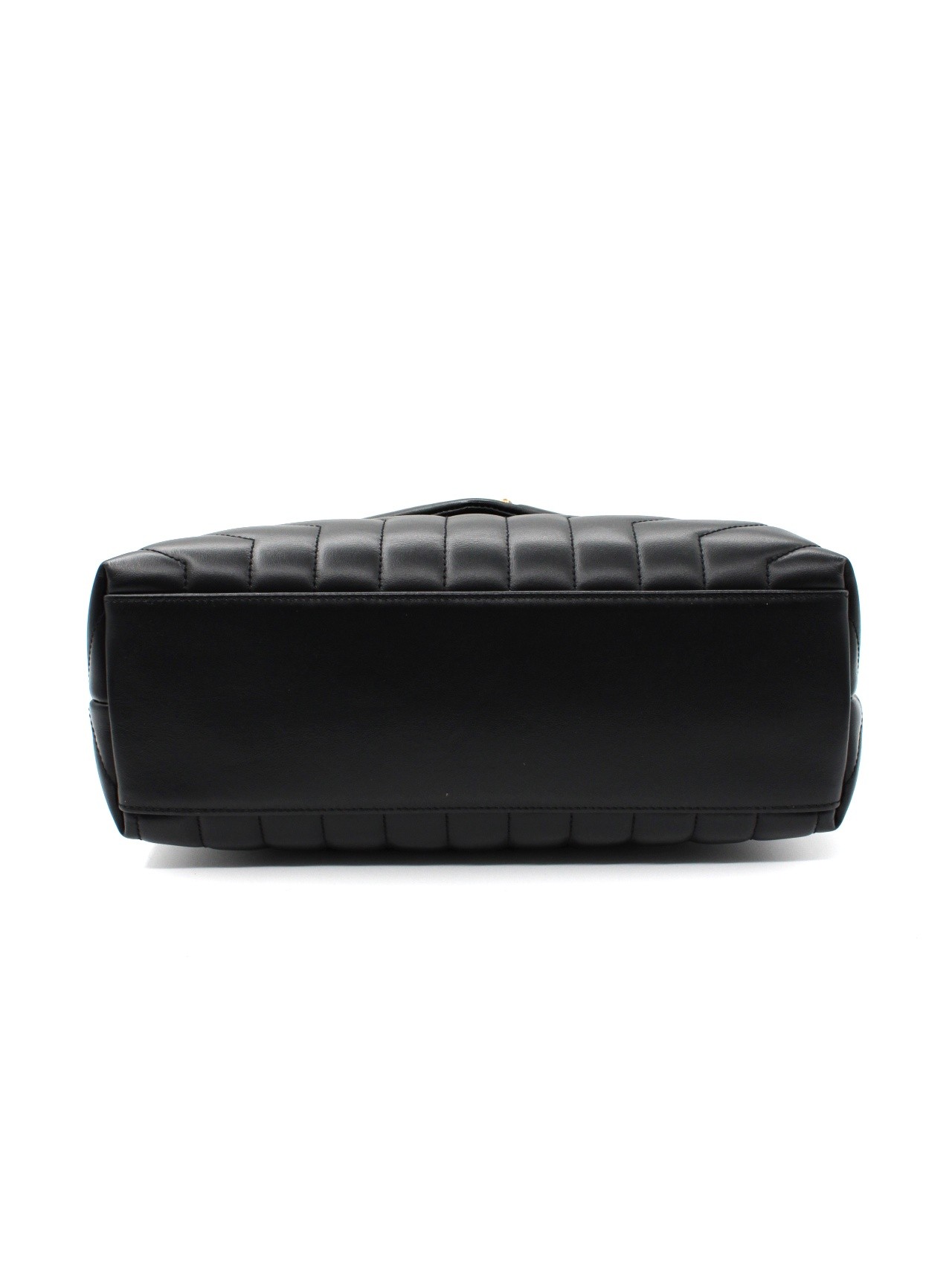 Borsa Saint Laurent LouLou media in pelle nera thumb