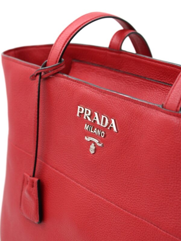 Shopper Prada in pelle rossa