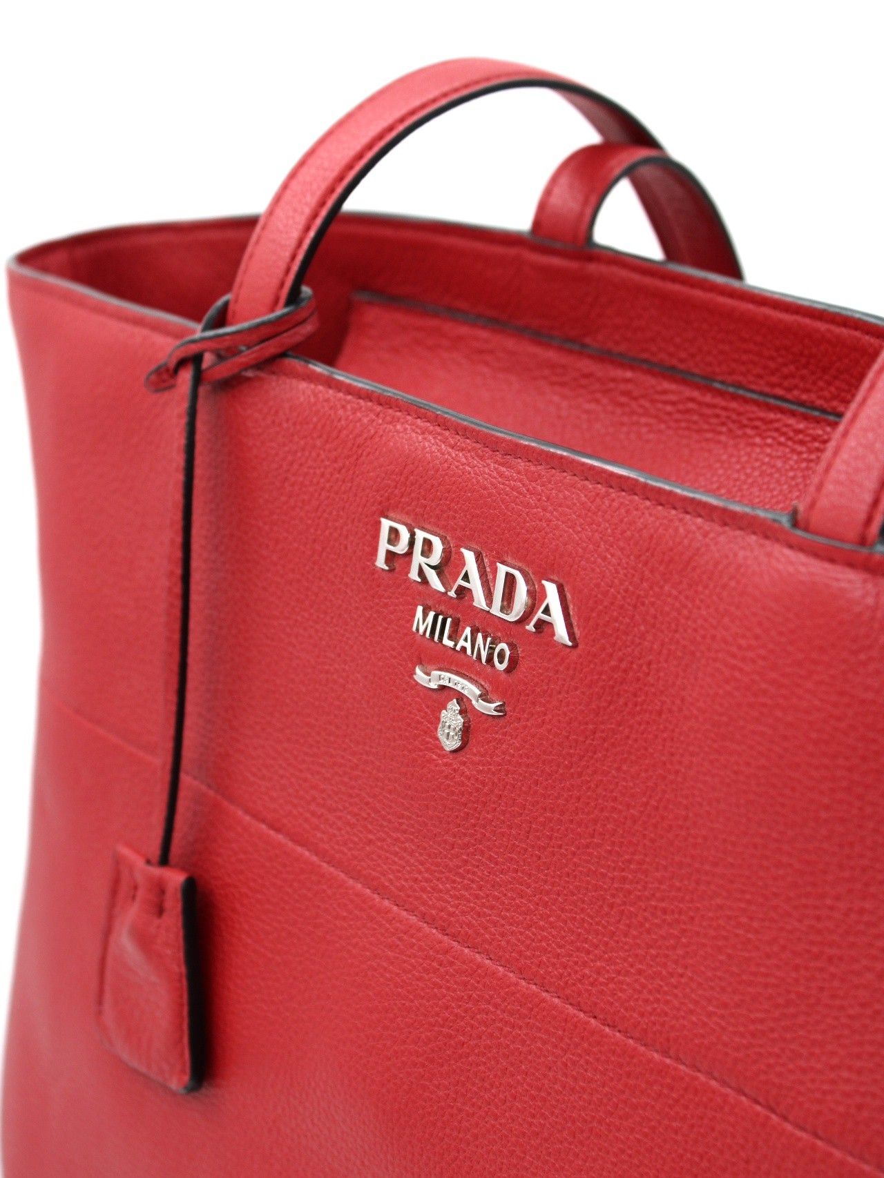 Shopper Prada in pelle rossa thumb