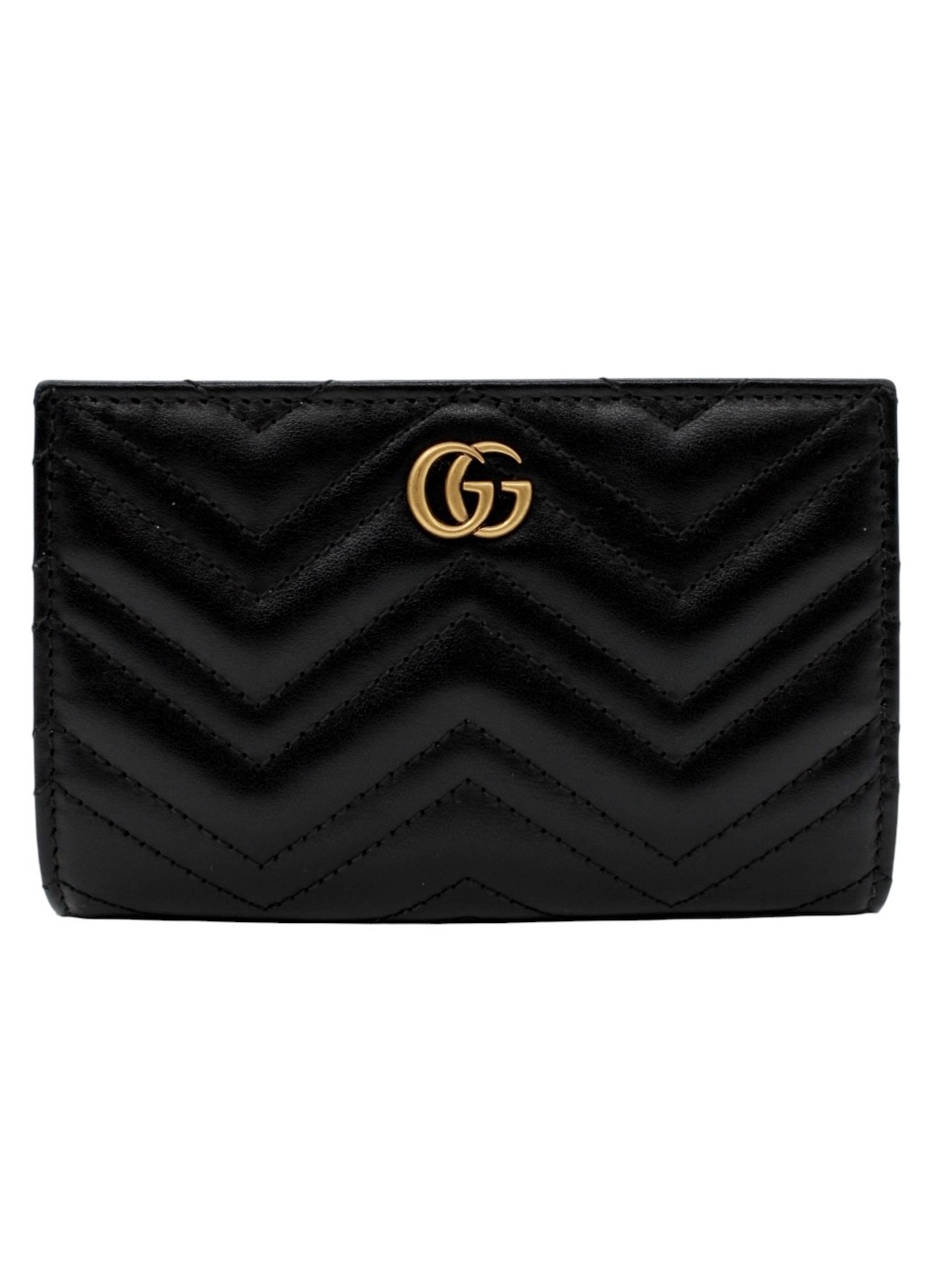 Portafoglio Gucci GG Marmont in Pelle Nera thumb