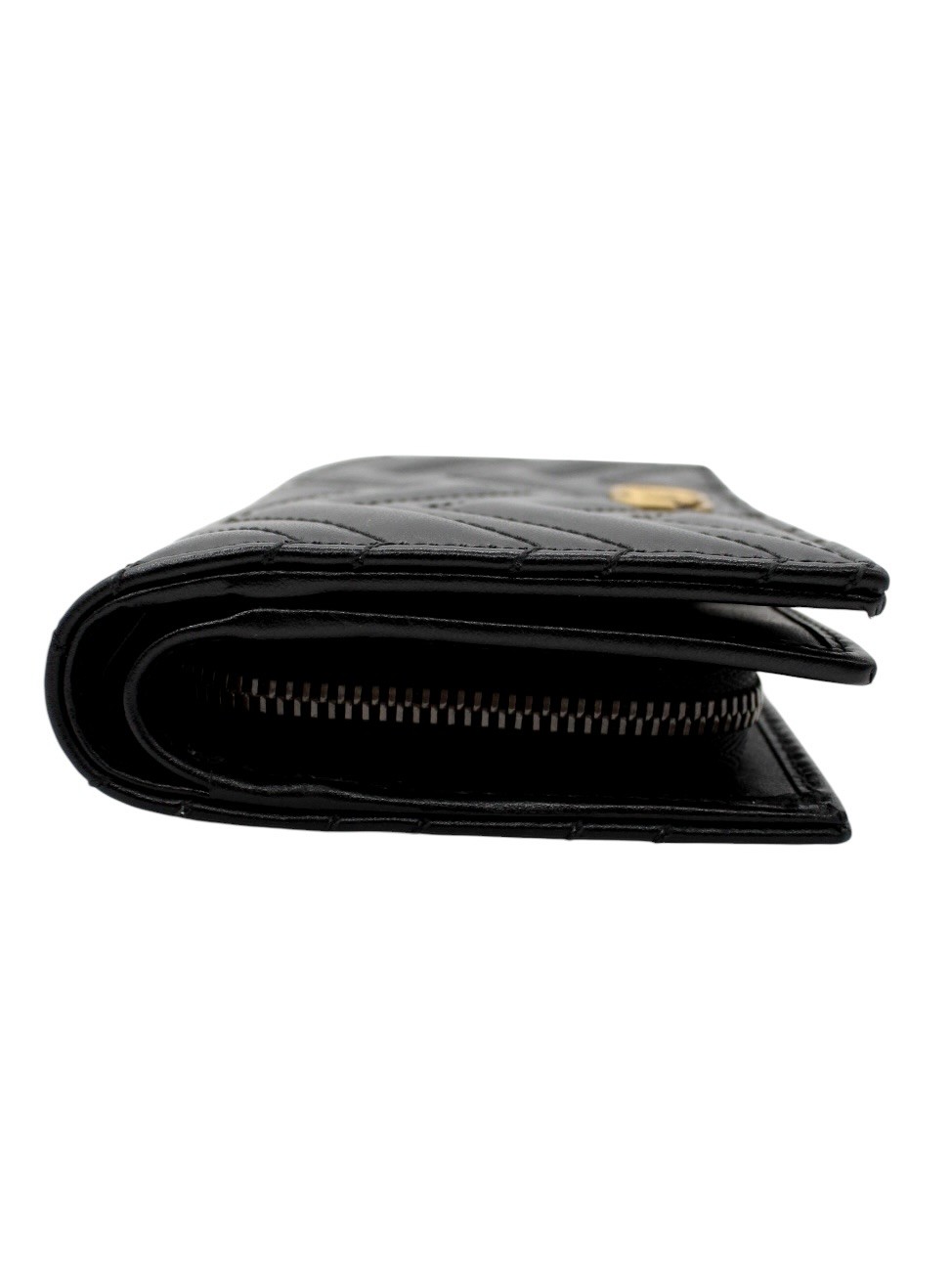 Portafoglio Gucci GG Marmont in Pelle Nera thumb