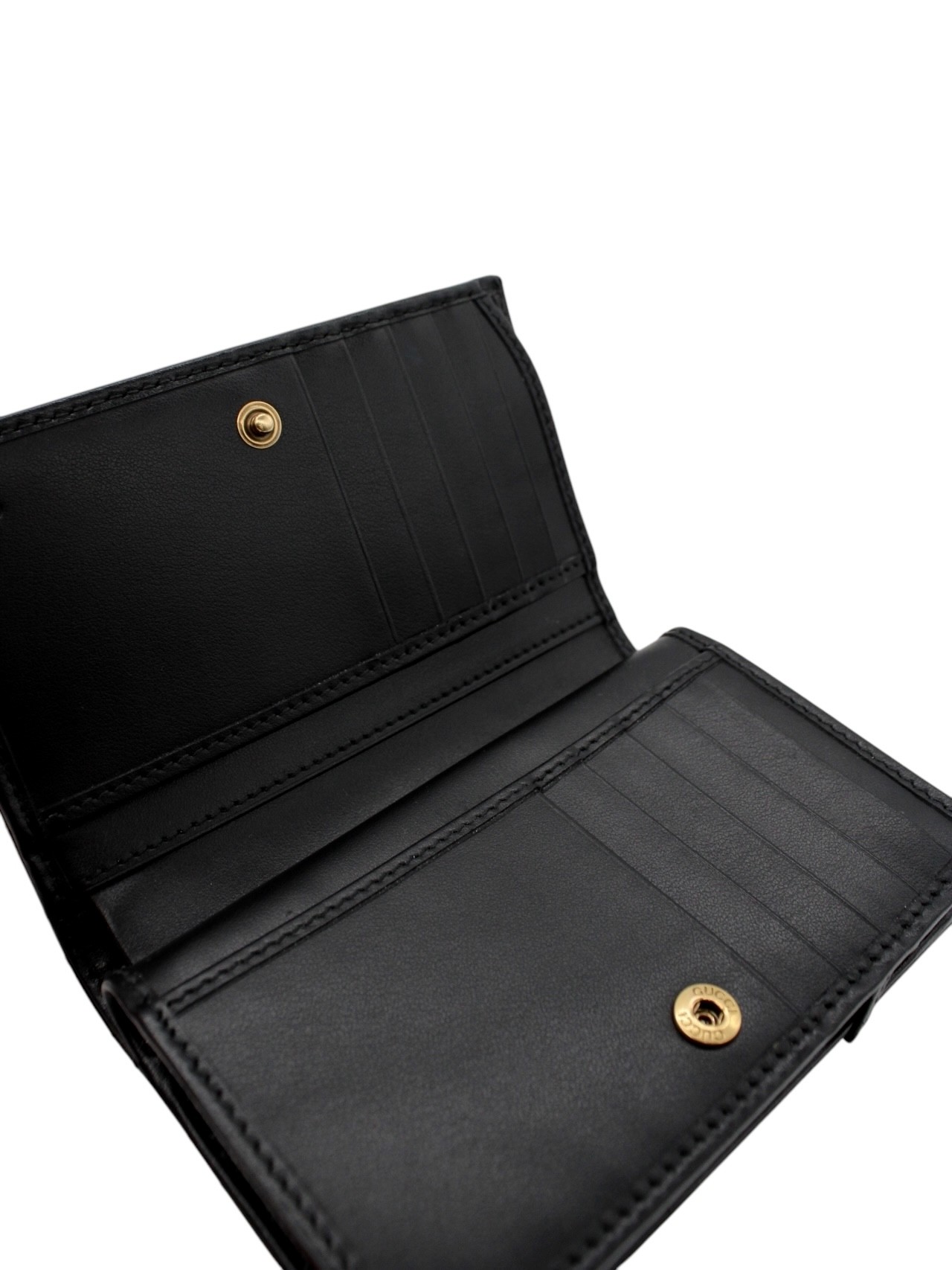 Portafoglio Gucci GG Marmont in Pelle Nera thumb