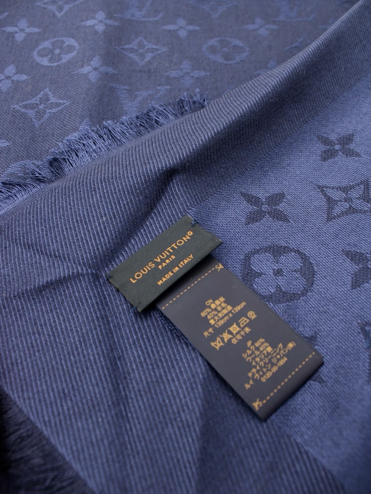 Scialle Louis Vuitton Blu thumb