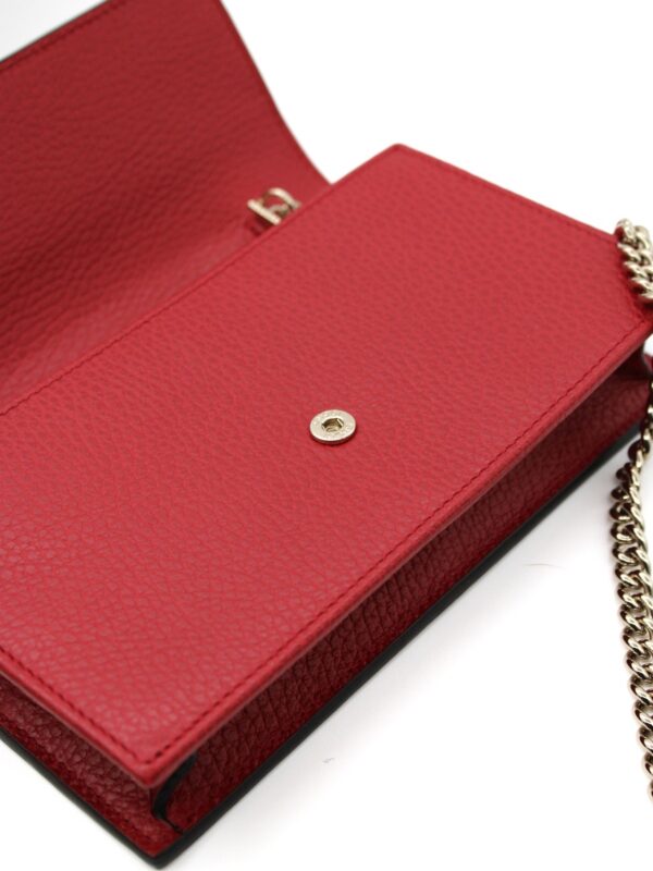 Tracolla Gucci Interlocking in pelle rossa