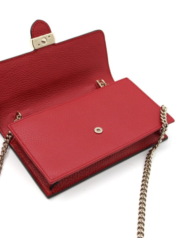 Tracolla Gucci Interlocking in pelle rossa