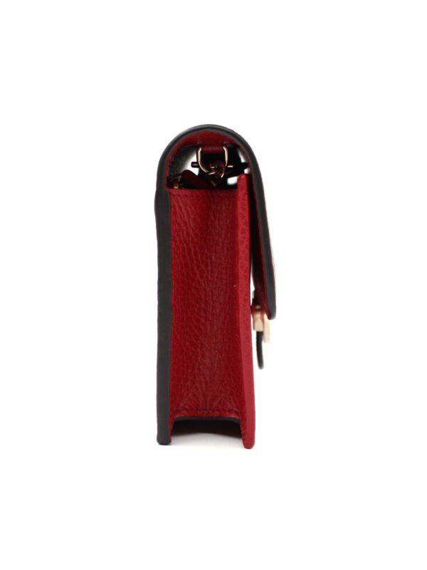 Tracolla Gucci Interlocking in pelle rossa