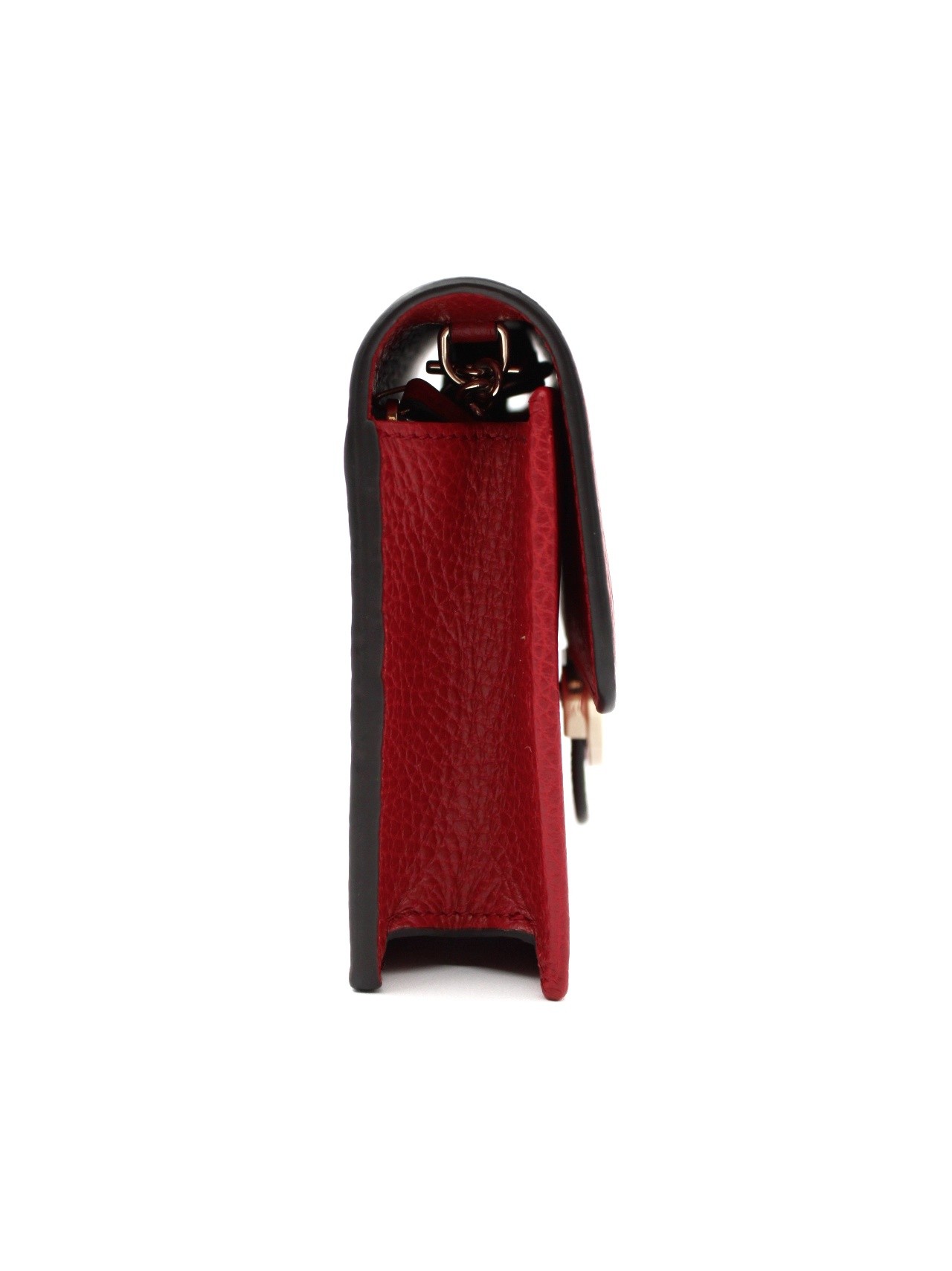 Tracolla Gucci Interlocking in pelle rossa thumb