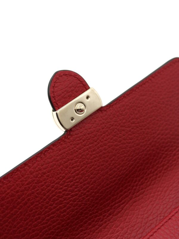 Tracolla Gucci Interlocking in pelle rossa