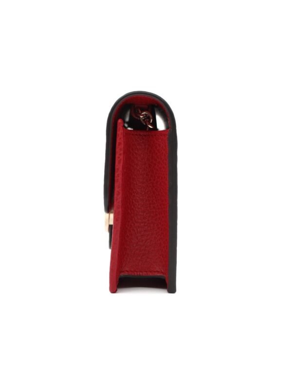 Tracolla Gucci Interlocking in pelle rossa