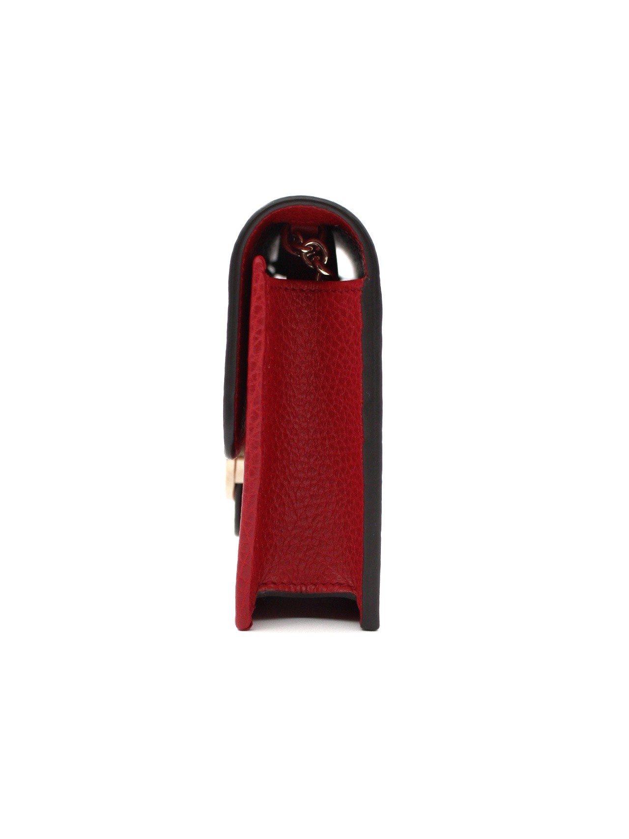 Tracolla Gucci Interlocking in pelle rossa thumb