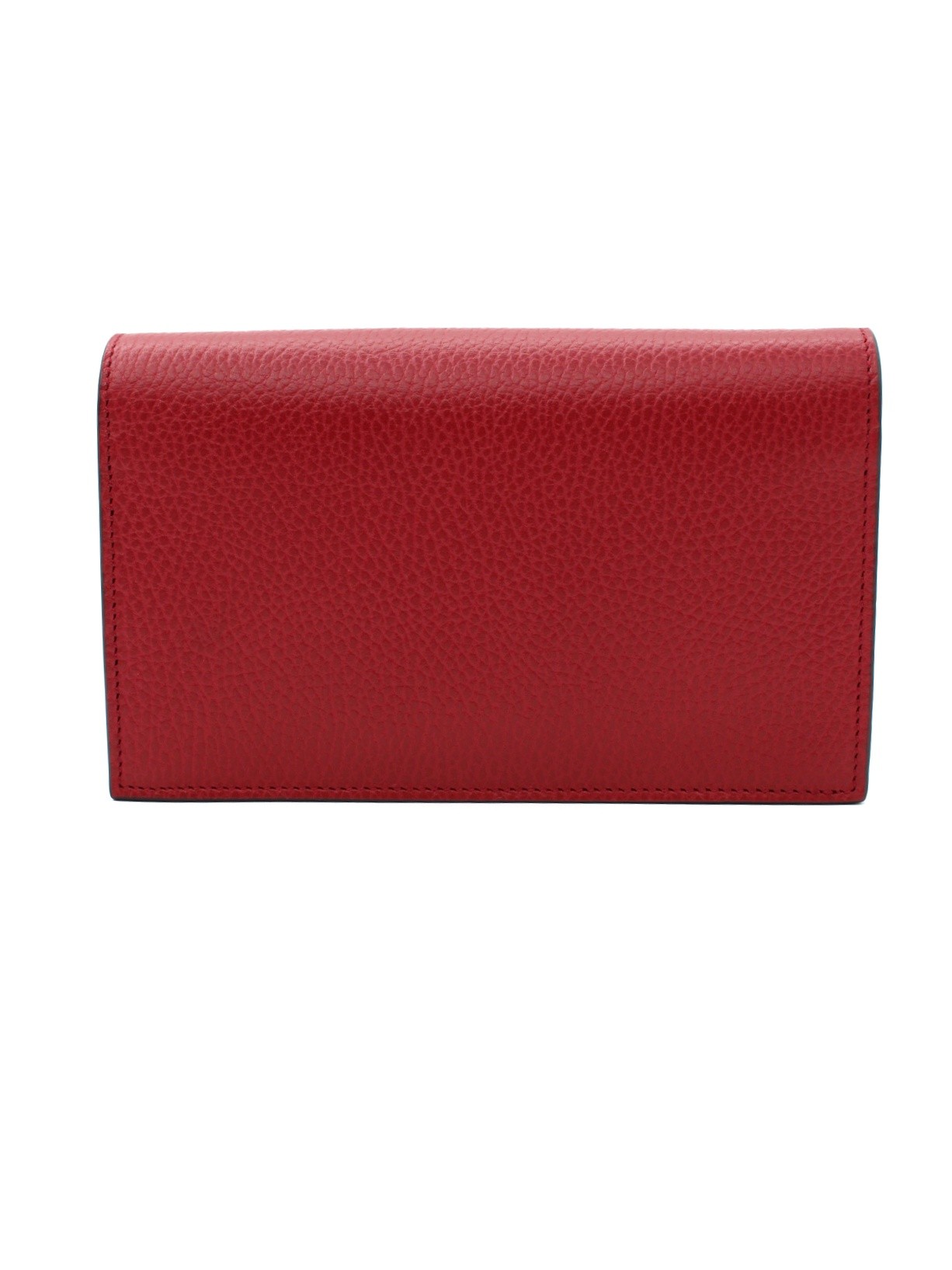 Tracolla Gucci Interlocking in pelle rossa thumb