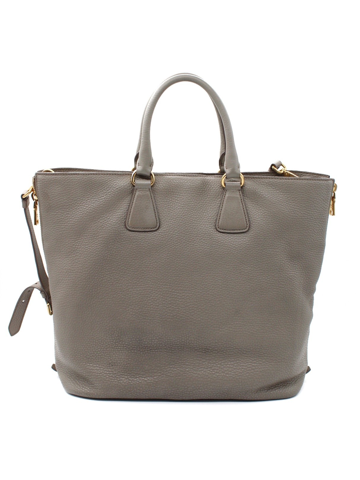 Shopper Prada in pelle martellata Grigia thumb