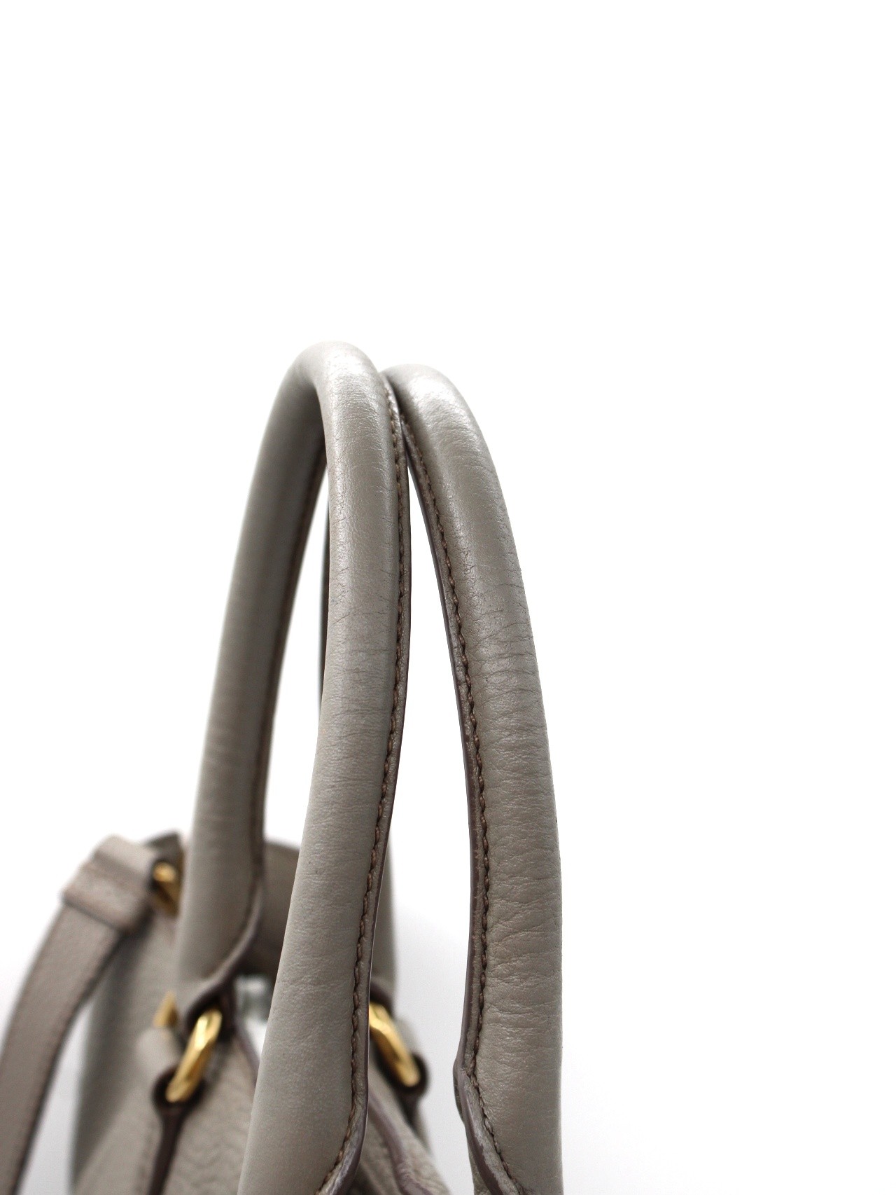 Shopper Prada in pelle martellata Grigia thumb