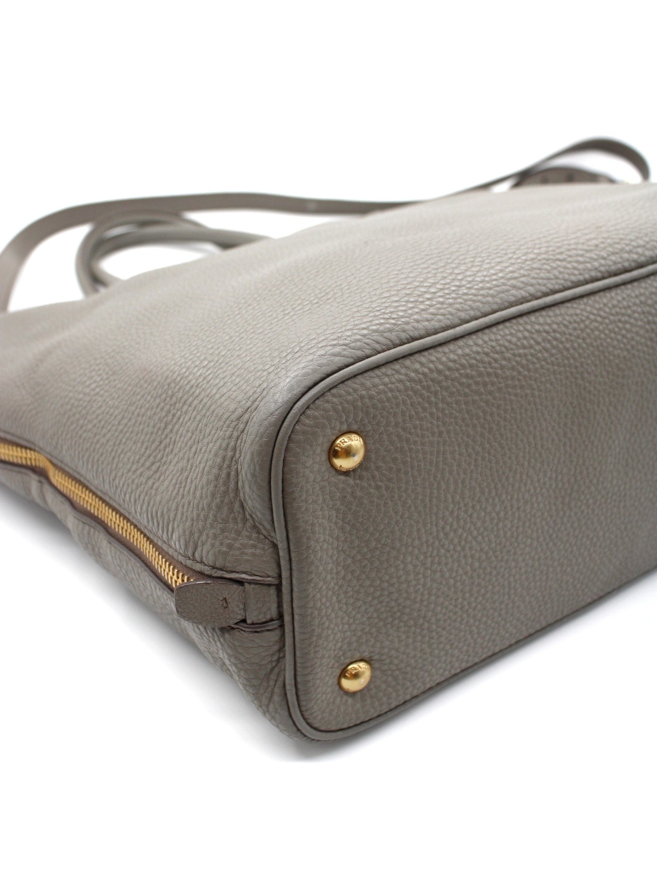Shopper Prada in pelle martellata Grigia thumb