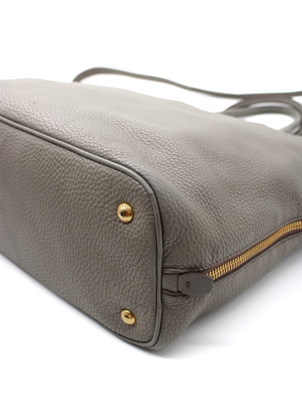 Shopper Prada in pelle martellata Grigia thumb