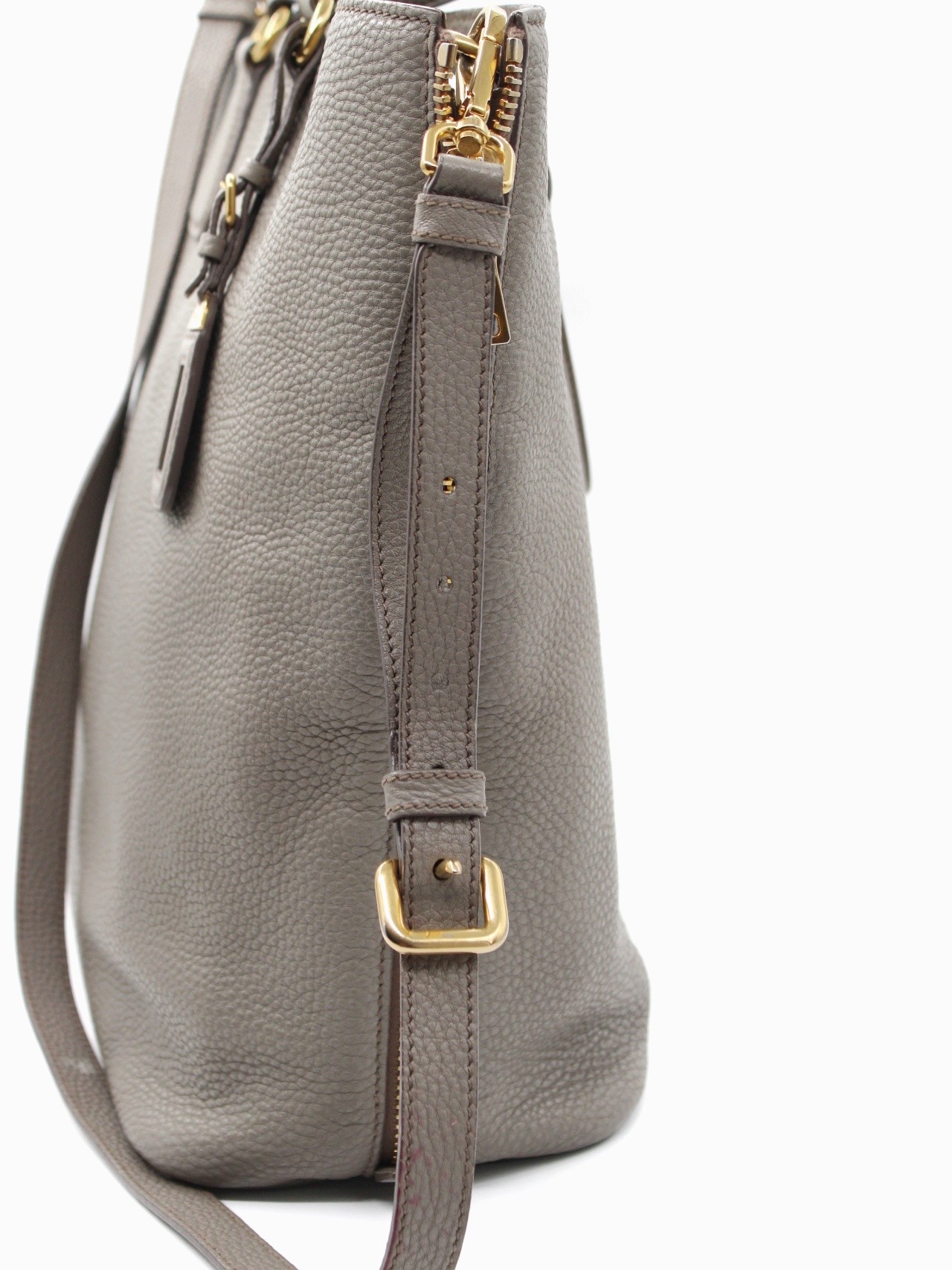Shopper Prada in pelle martellata Grigia thumb