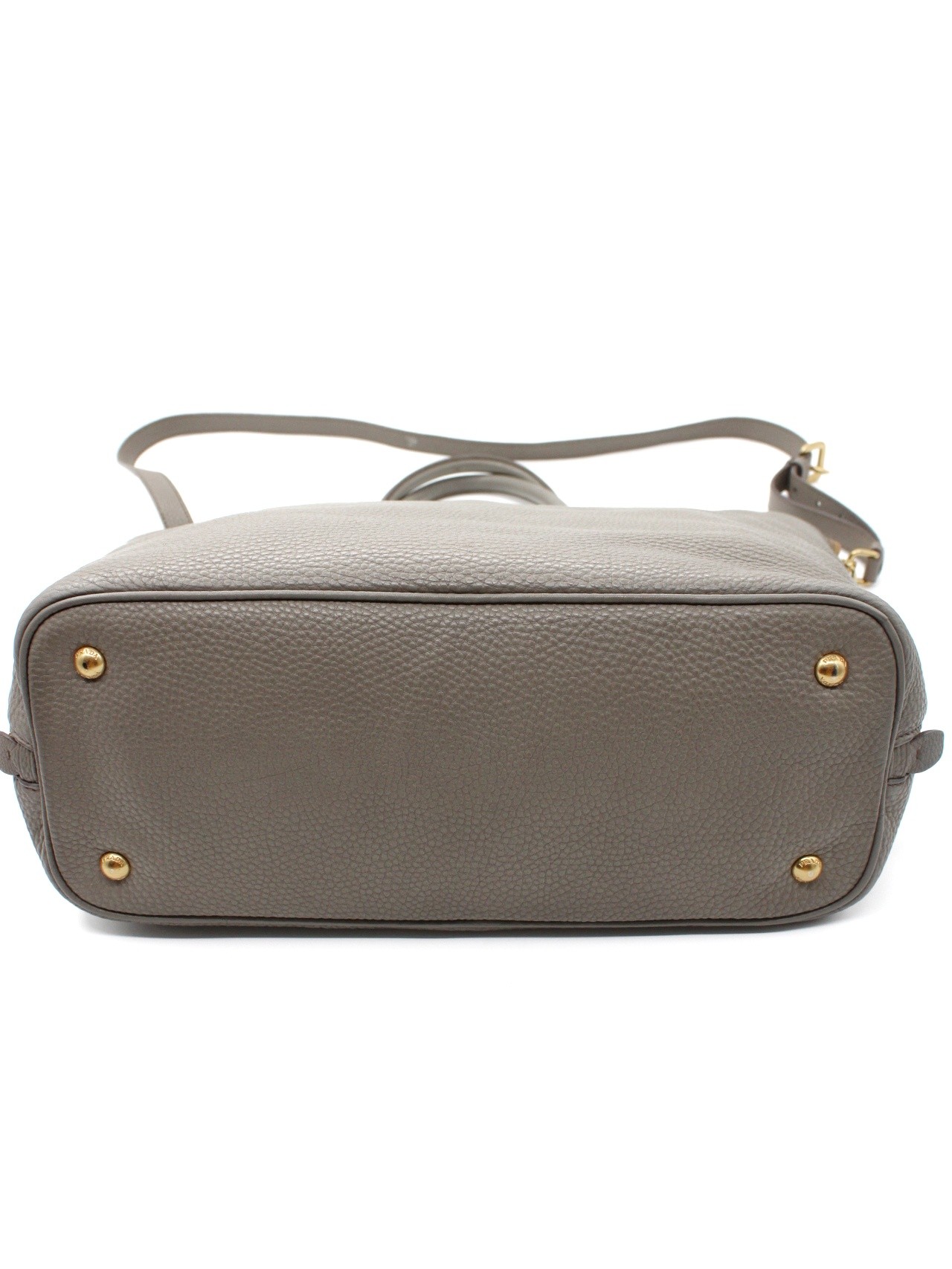Shopper Prada in pelle martellata Grigia thumb