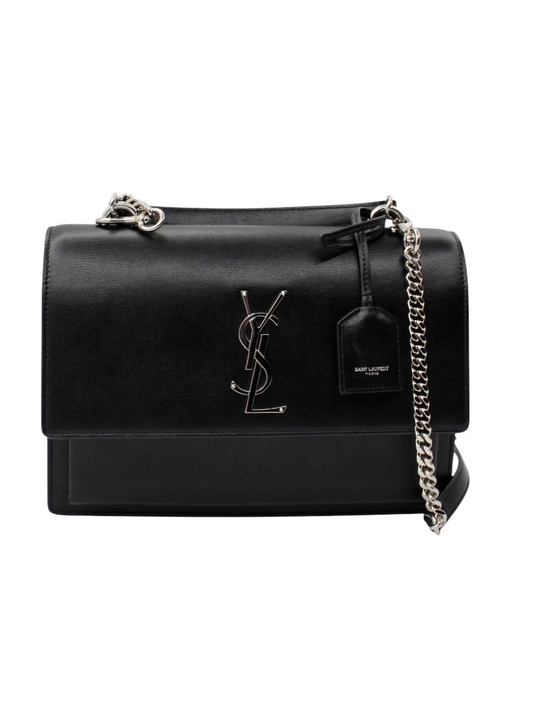 Borsa Saint Laurent Sunset in Pelle Nera thumb