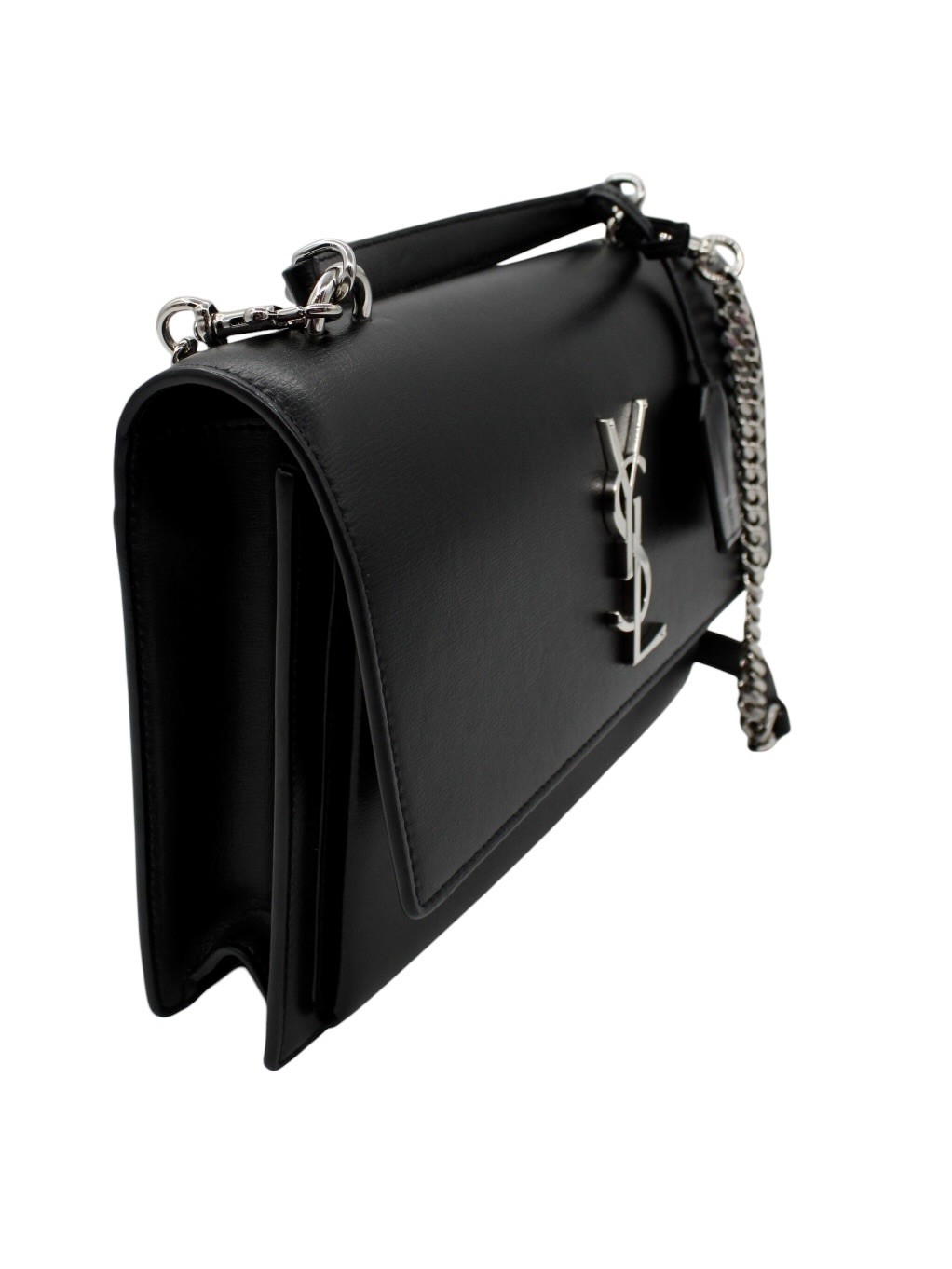 Borsa Saint Laurent Sunset in Pelle Nera thumb