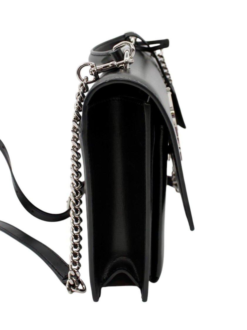Borsa Saint Laurent Sunset in Pelle Nera thumb