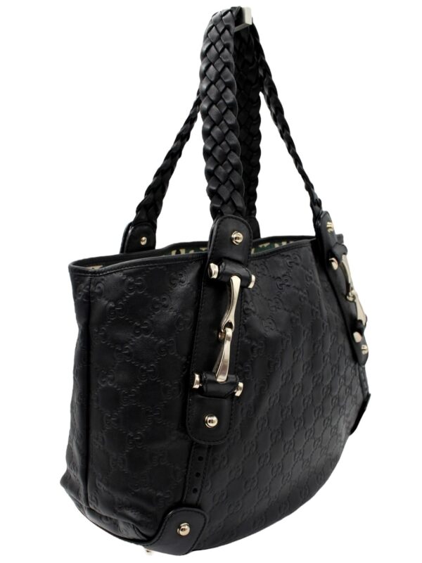 Borsa Gucci Horsebit in Pelle Guccissima Nera