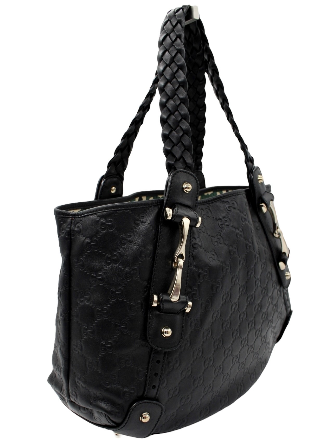Borsa Gucci Horsebit in Pelle Guccissima Nera thumb