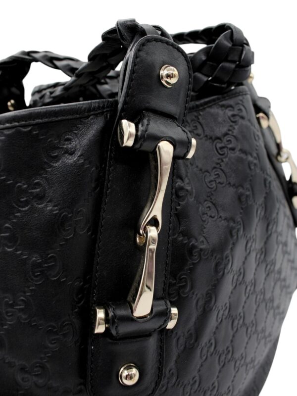 Borsa Gucci Horsebit in Pelle Guccissima Nera