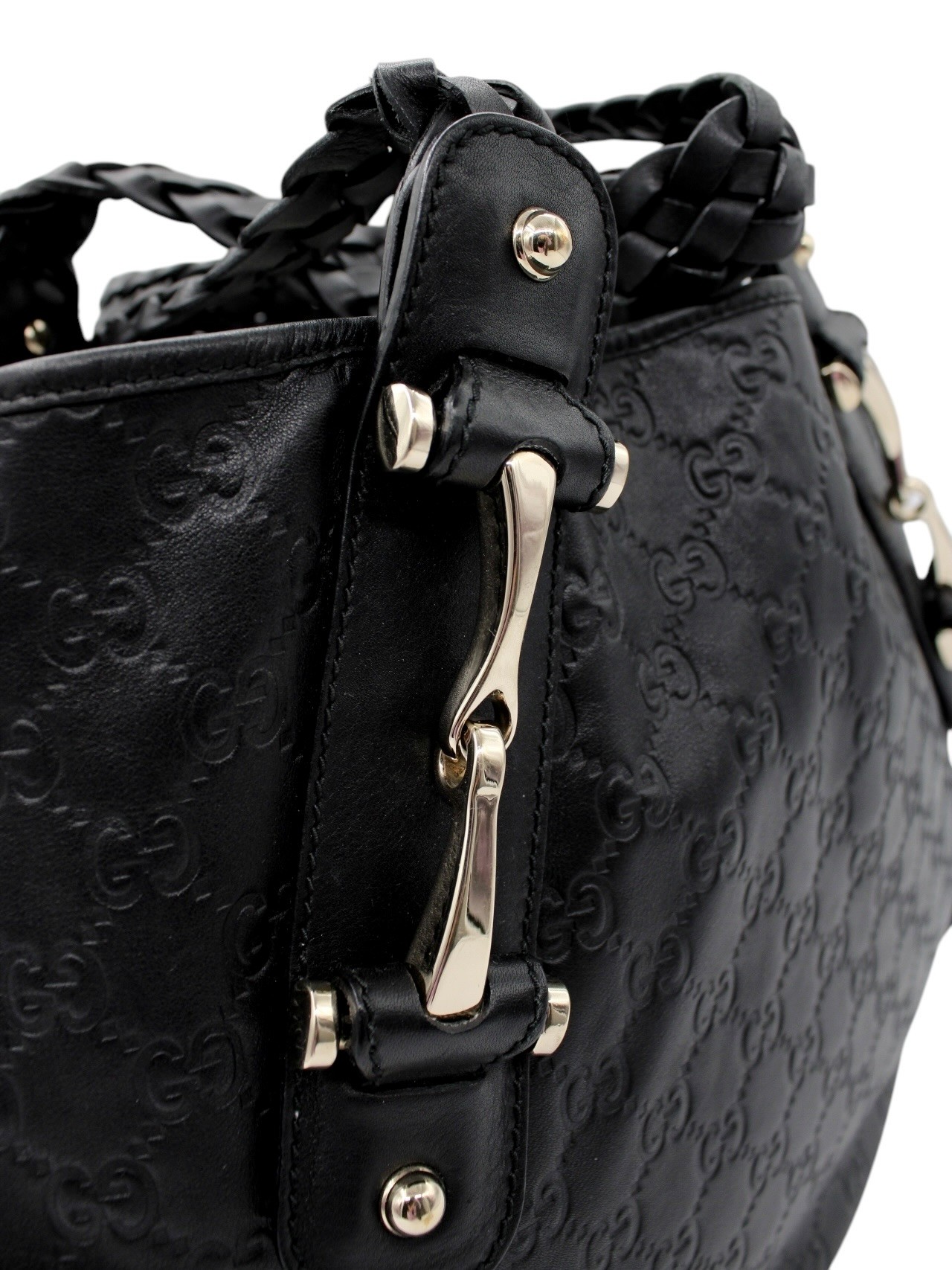 Borsa Gucci Horsebit in Pelle Guccissima Nera thumb