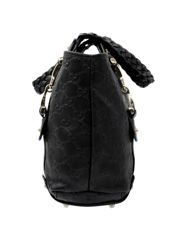 Borsa Gucci Horsebit in Pelle Guccissima Nera