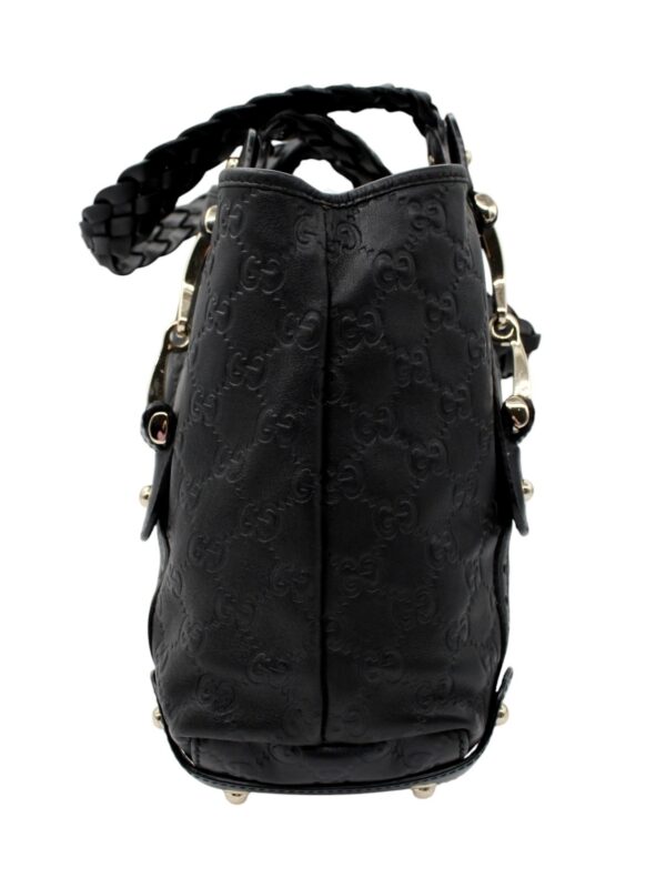 Borsa Gucci Horsebit in Pelle Guccissima Nera
