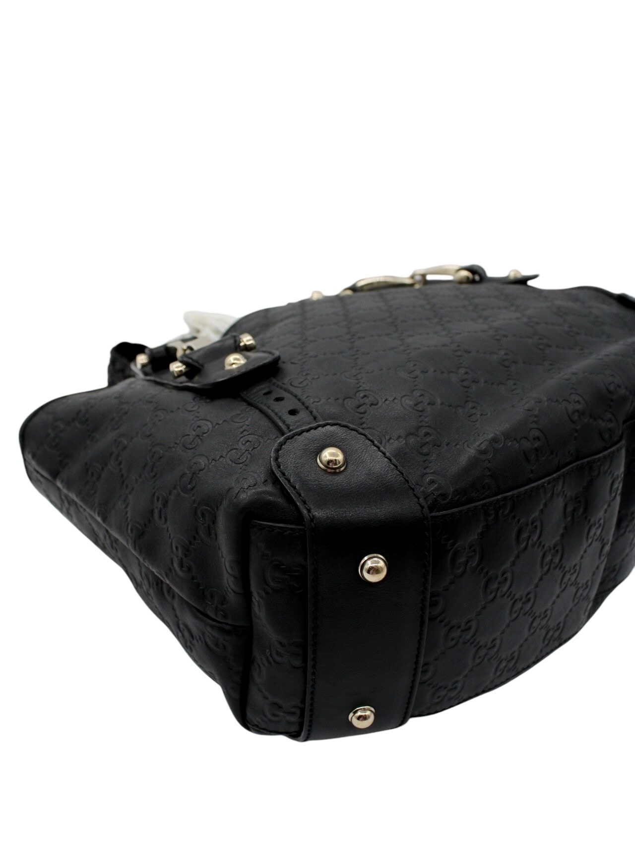 Borsa Gucci Horsebit in Pelle Guccissima Nera thumb