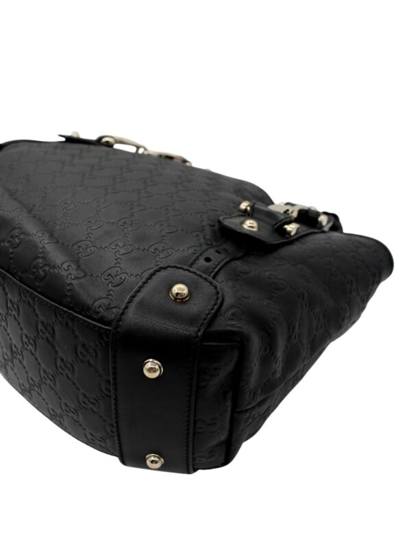 Borsa Gucci Horsebit in Pelle Guccissima Nera