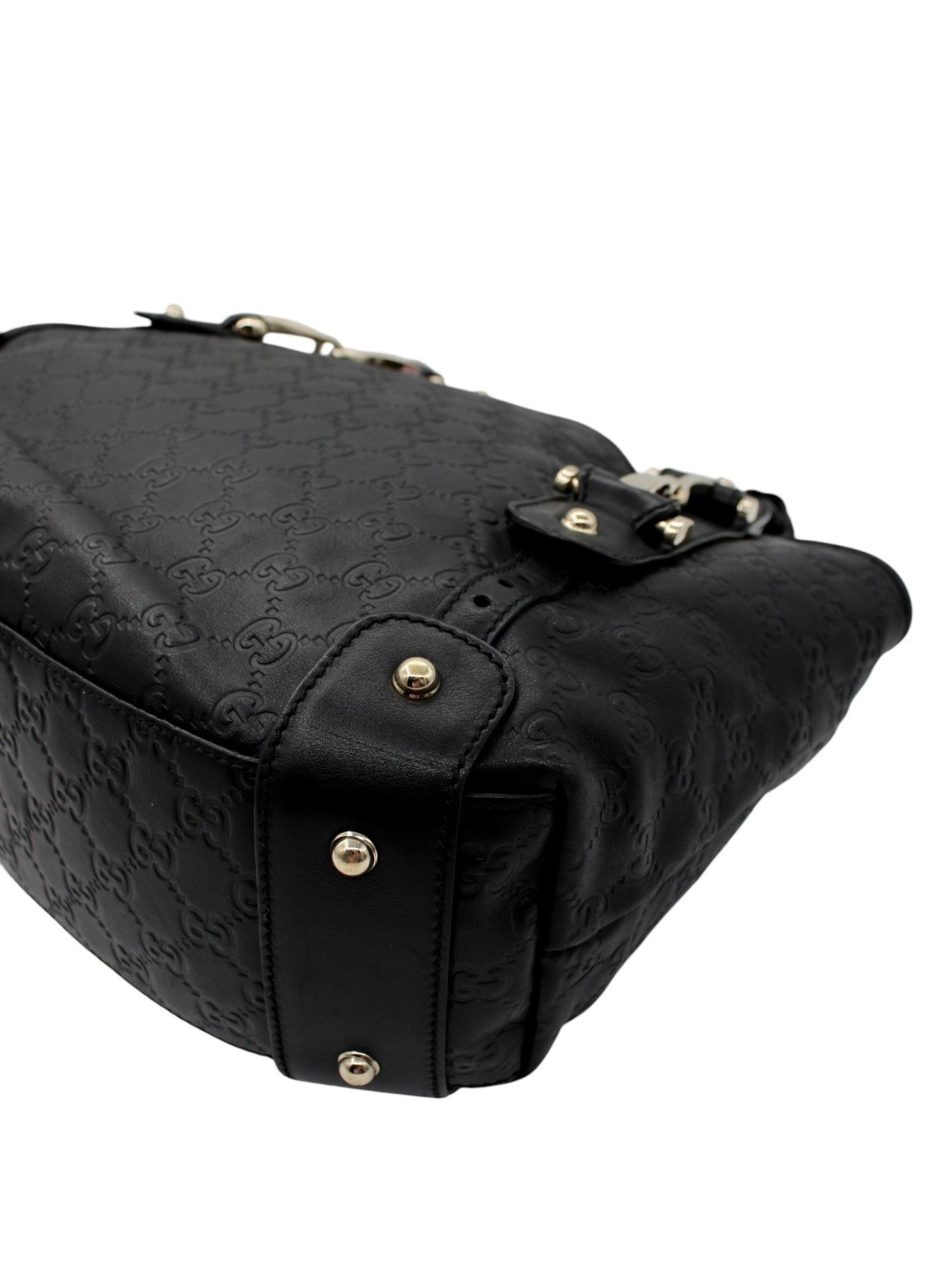 Borsa Gucci Horsebit in Pelle Guccissima Nera thumb