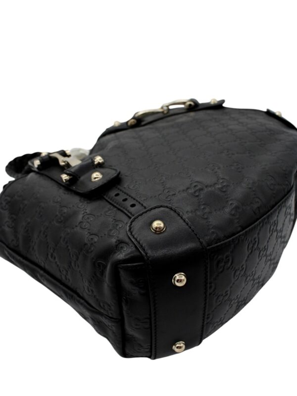 Borsa Gucci Horsebit in Pelle Guccissima Nera