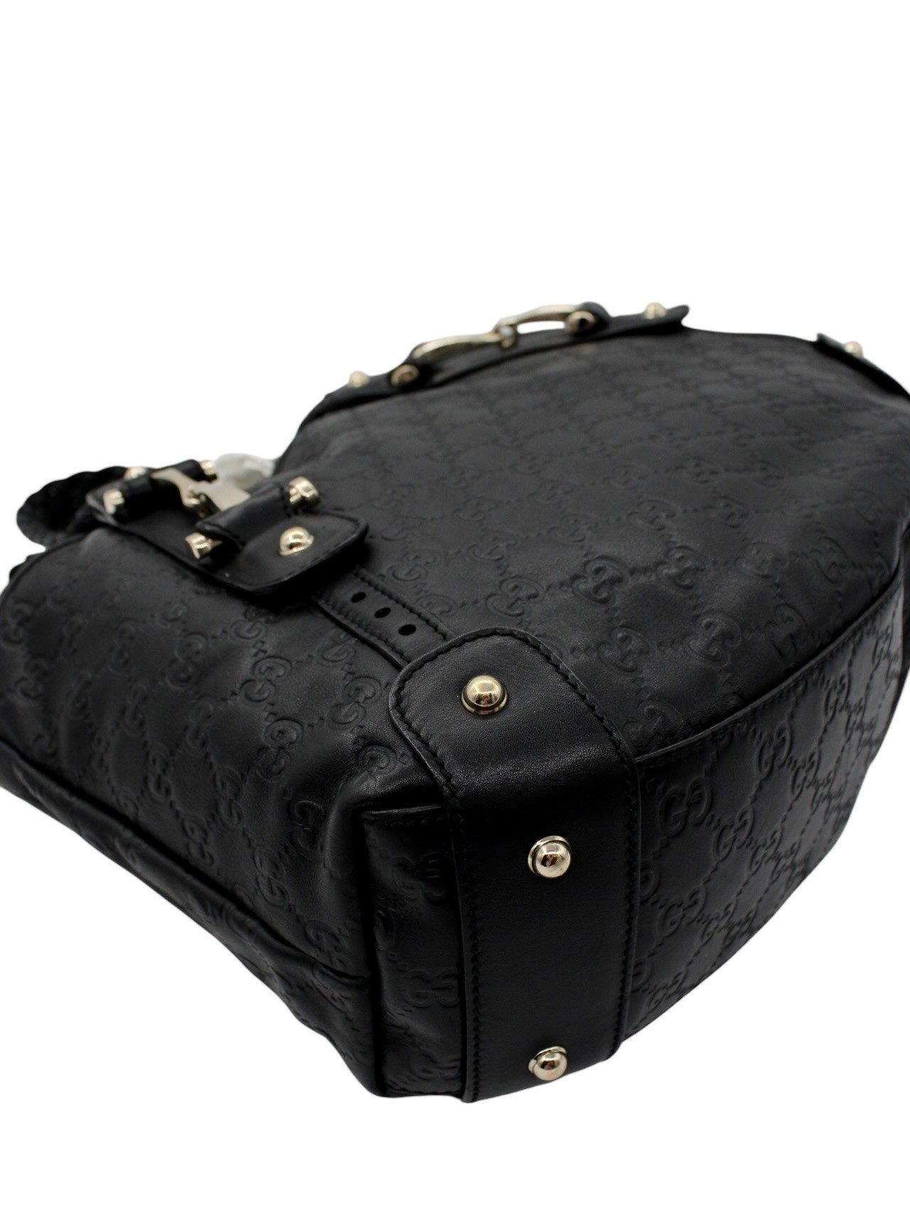 Borsa Gucci Horsebit in Pelle Guccissima Nera thumb