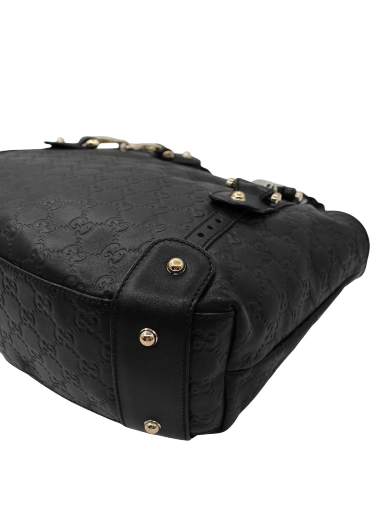 Borsa Gucci Horsebit in Pelle Guccissima Nera thumb