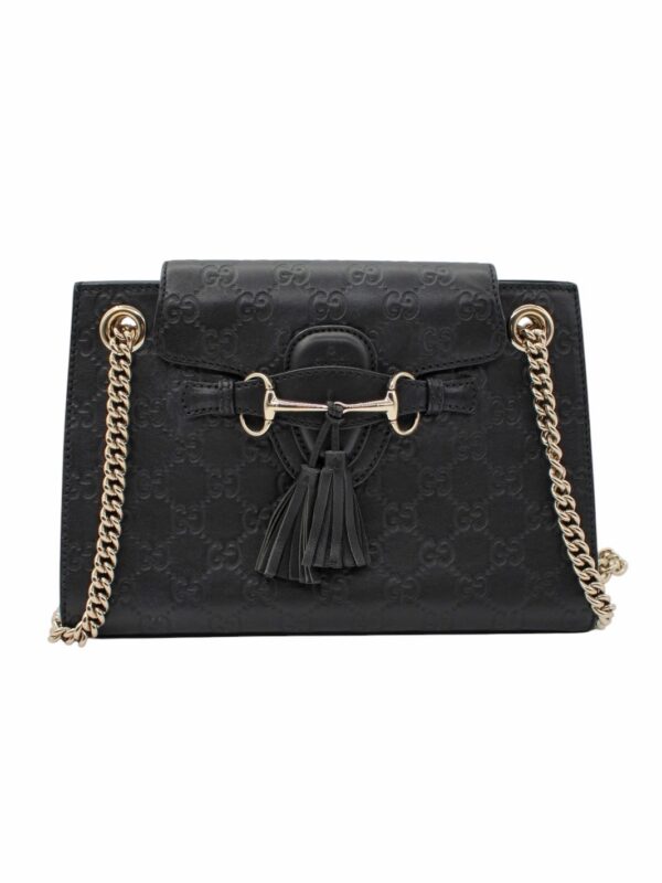 Borsa Gucci Emily in Pelle Guccissima Nera