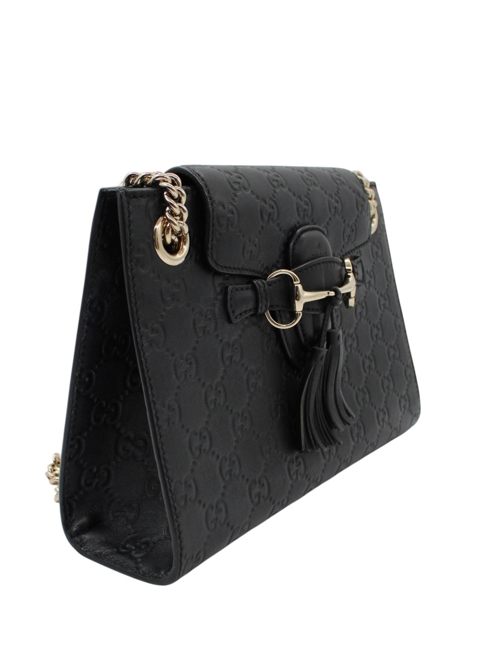 Borsa Gucci Emily in Pelle Guccissima Nera thumb
