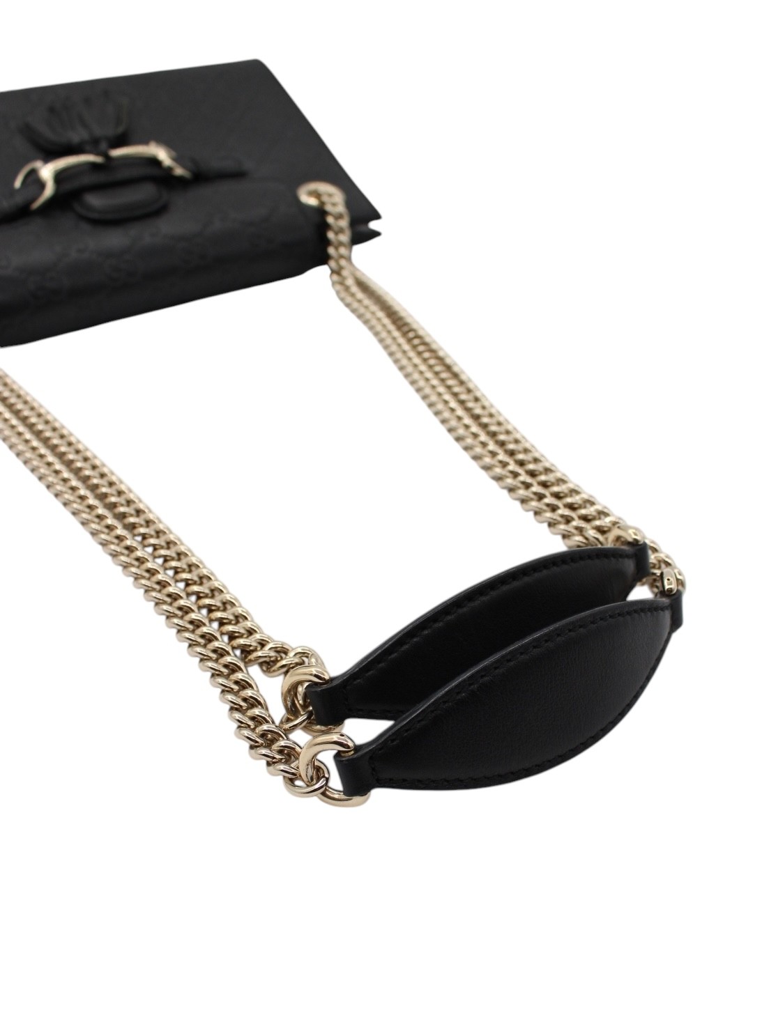 Borsa Gucci Emily in Pelle Guccissima Nera thumb