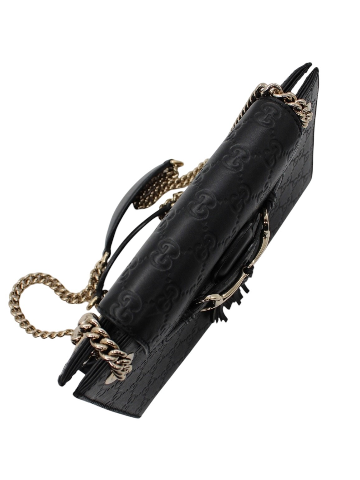 Borsa Gucci Emily in Pelle Guccissima Nera thumb