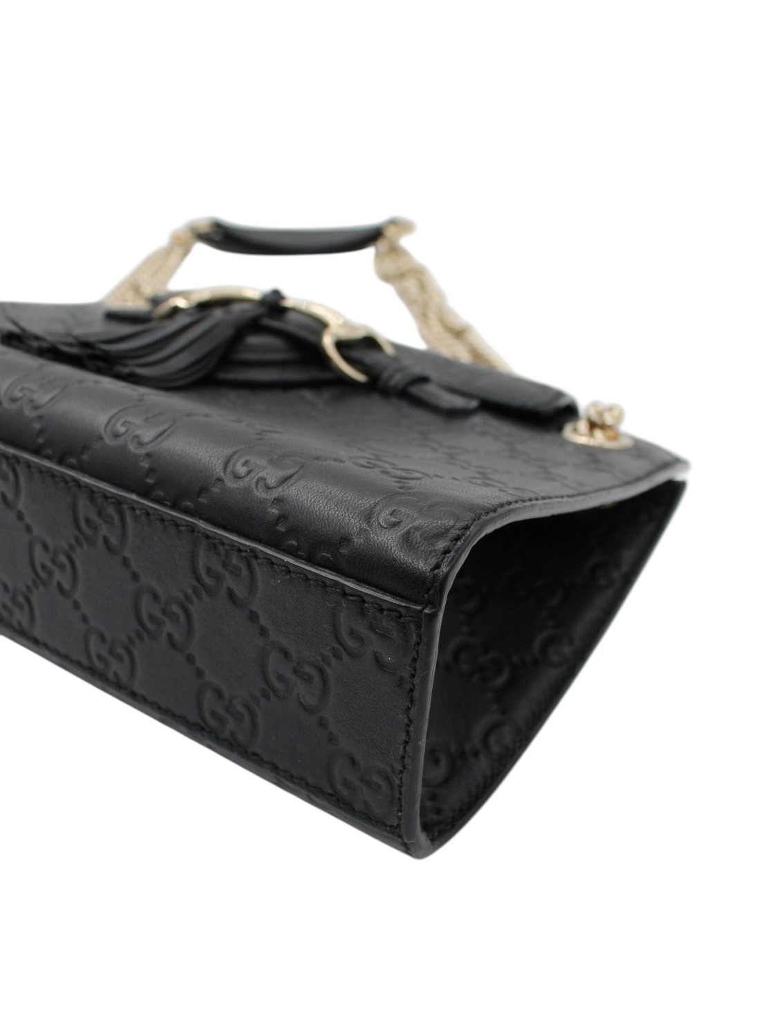 Borsa Gucci Emily in Pelle Guccissima Nera thumb