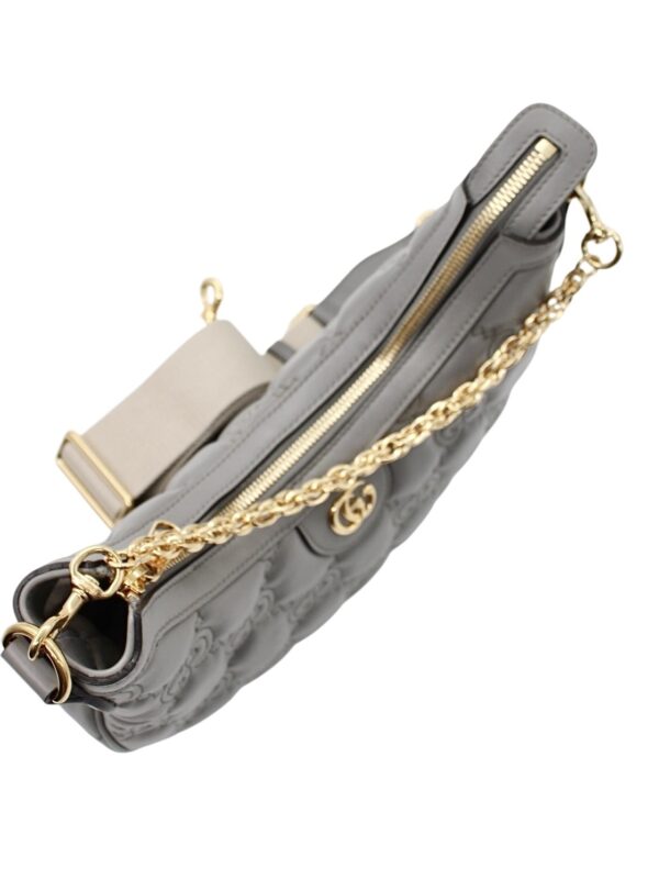Borsa Gucci GG Matelassé in Pelle Grigia