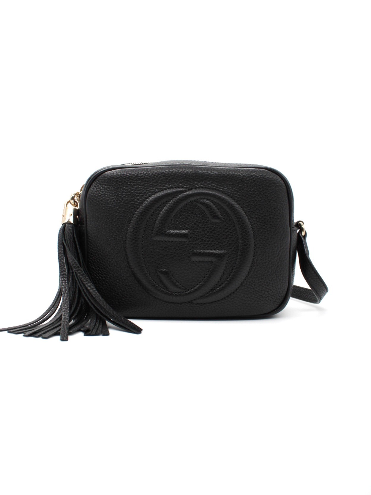 Borsa a Tracolla Gucci Soho in Pelle Nera thumb