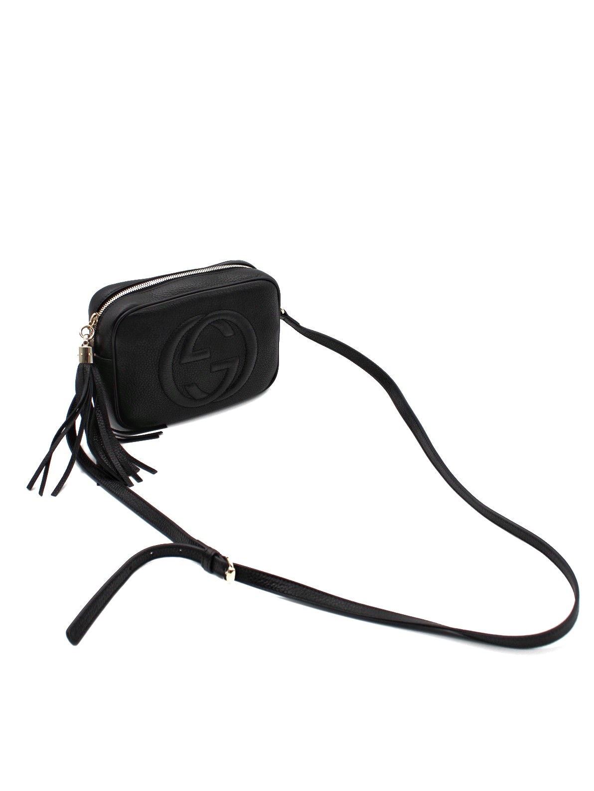 Borsa a Tracolla Gucci Soho in Pelle Nera thumb
