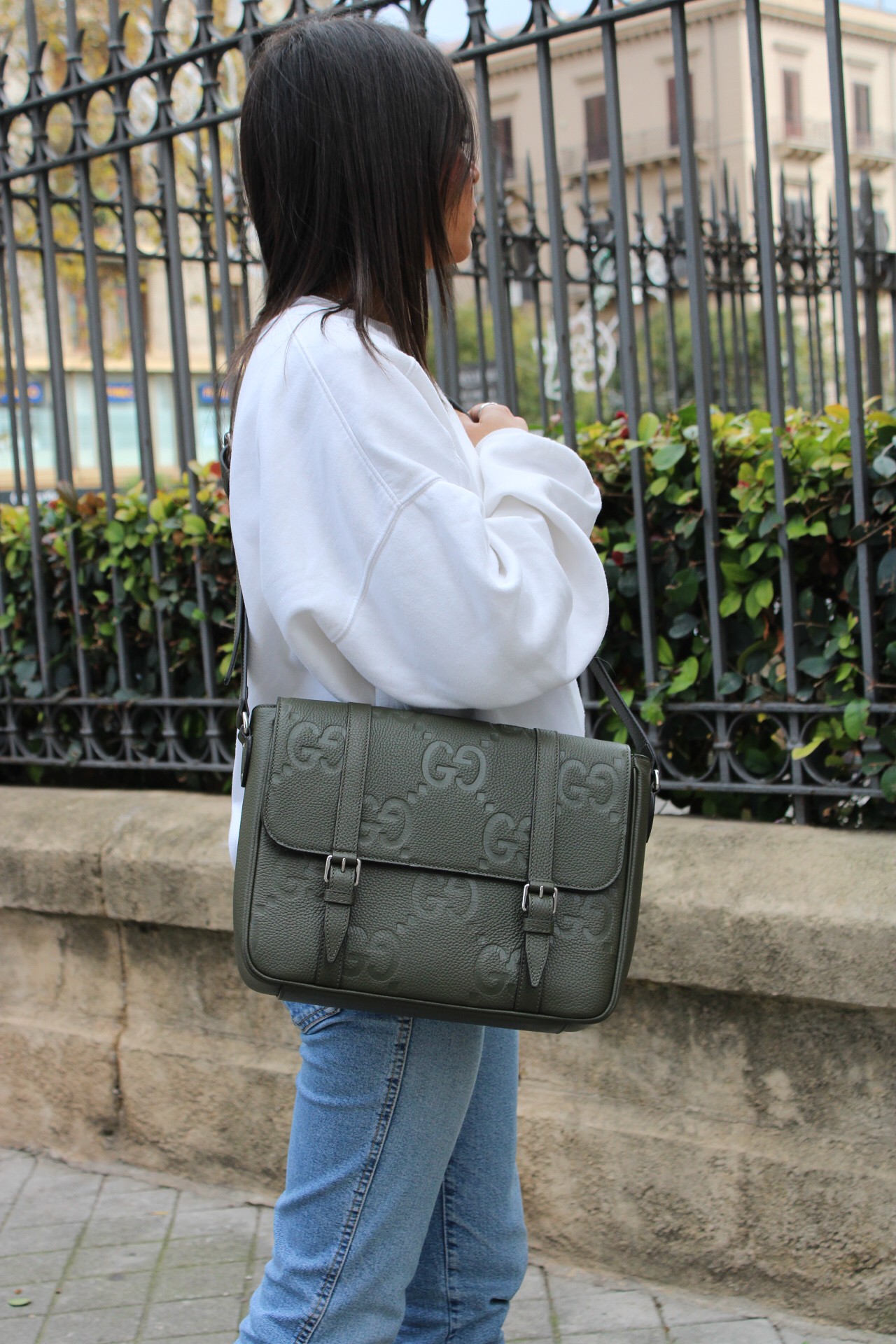 Borsa a tracolla Gucci Jumbo GG Media thumb