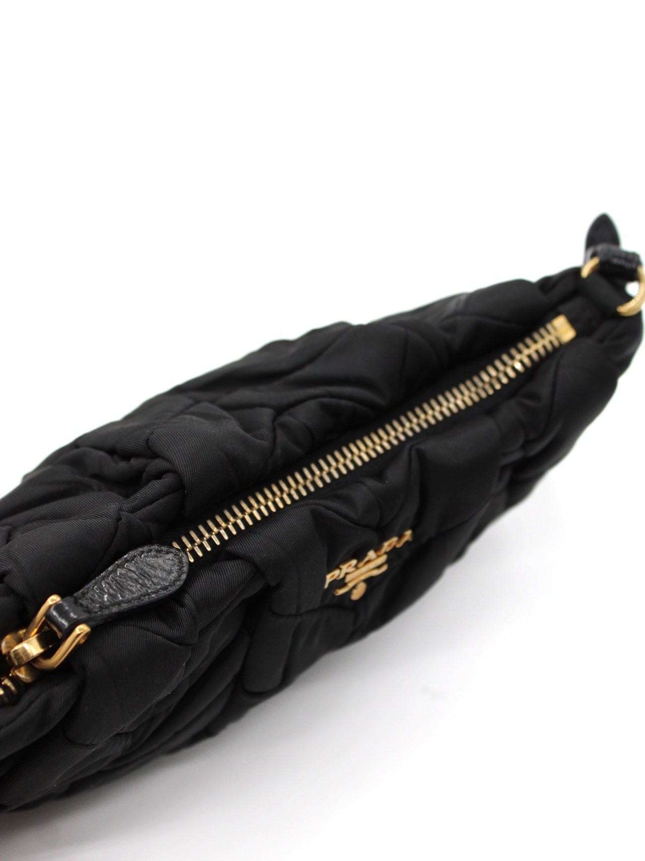 Pochette Prada in tela vela nera thumb